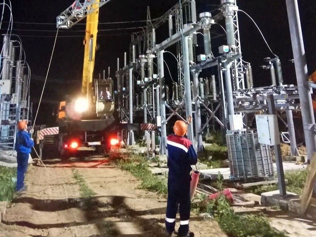Ảnh mặt bằng trước/sau — Bãi giếng tiếp địa chống sét trạm biến áp 110kV